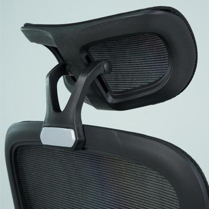 Imagem de Cadeira De Escritório Ergonômica Preta Com Suporte De Lombar