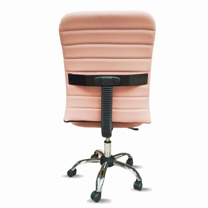 Imagem de Cadeira De Escritório Ergonômica Rosa Secretária Nr17 Executiva Estética Designer Suporte Lombar Giratória Office De Trabalho Com Rodinha
