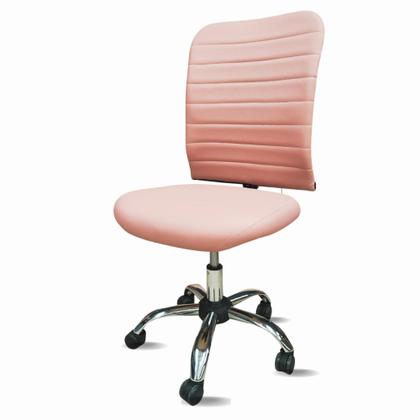 Imagem de Cadeira De Escritório Ergonômica Rosa Secretária Nr17 Executiva Estética Designer Suporte Lombar Giratória Office De Trabalho Com Rodinha