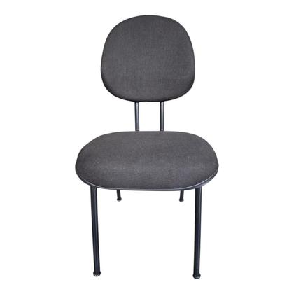 Imagem de Cadeira de Escritório Executiva na Base Fixa Palito Reforçada tecido Jserrano Preto