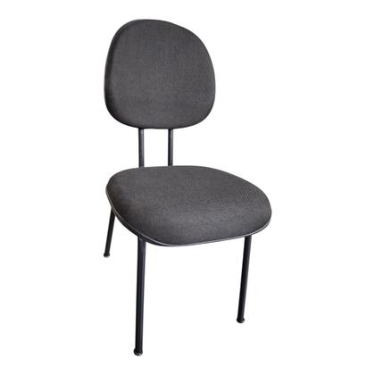 Imagem de Cadeira de Escritório Executiva na Base Fixa Palito Reforçada tecido Jserrano Preto