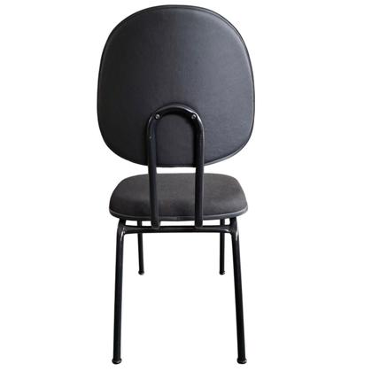 Imagem de Cadeira de Escritório Executiva na Base Fixa Palito Reforçada tecido Jserrano Preto