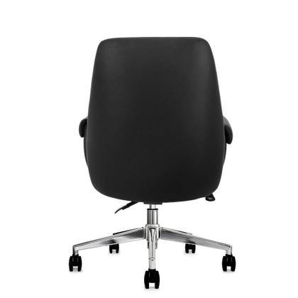 Imagem de Cadeira de Escritório Home Office Diretor Prestige Preta com Assento em Espuma laminada Base Giratória Cromada