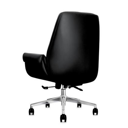 Imagem de Cadeira de Escritório Home Office Diretor Prestige Preta com Assento em Espuma laminada Base Giratória Cromada