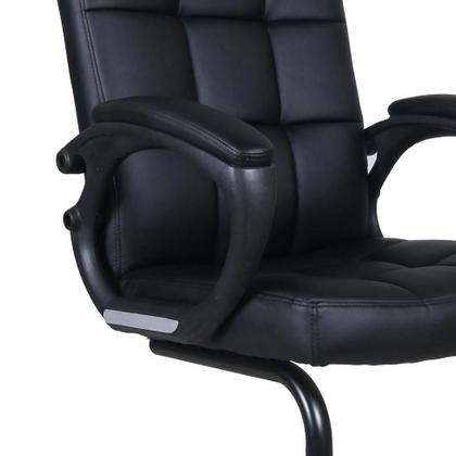 Imagem de Cadeira de Escritório Interlocutor Fixa Charles Preta