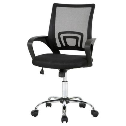 Imagem de Cadeira de Escritório Multilaser Executive Cromada Preta GA197