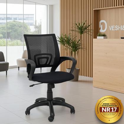 Imagem de Cadeira de Escritório Nelis Base PP - Preta