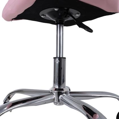 Imagem de Cadeira de Escritório Office com rodízios Estofada Slim Rosa