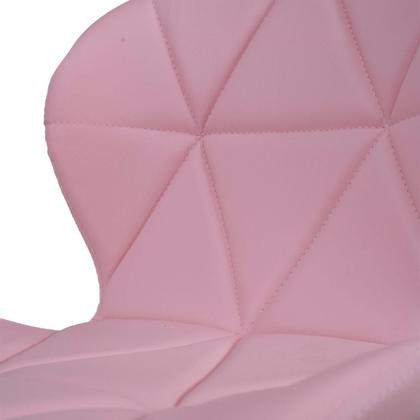 Imagem de Cadeira de Escritório Office com rodízios Estofada Slim Rosa