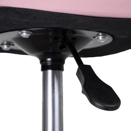 Imagem de Cadeira de Escritório Office com rodízios Estofada Slim Rosa