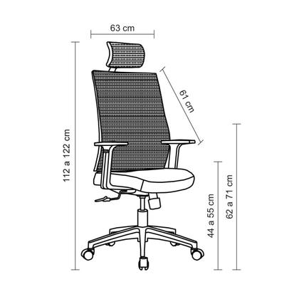Imagem de Cadeira de Escritório Office Presidente NR17 Chicago
