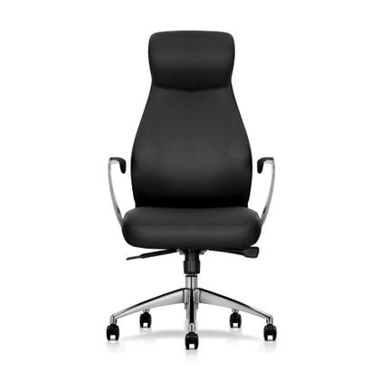 Imagem de Cadeira de Escritório Presidente Apex Preta Base giratória em alumínio Espuma Laminada D28 rodizio Nylon Anti Risco