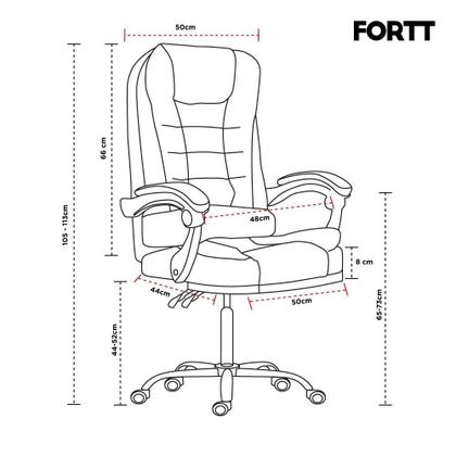 Imagem de Cadeira de Escritório Presidente Base Cromada com Rodinha Fortt Leeds Branca - CPF06-B