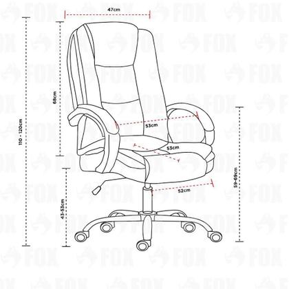 Imagem de Cadeira De Escritório Presidente Base Cromada Com Rodinha Fox Racer Preta Ut-c300