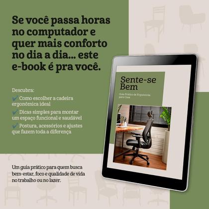 Imagem de Cadeira de Escritório Presidente Ergonômica Reclinável Com Trava e Cabideiro ERGO BASIC Crivelo