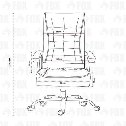 Imagem de Cadeira de Escritório Presidente Fox Base Cromada com Rodinha Molas Ensacadas Preta - UT-C351