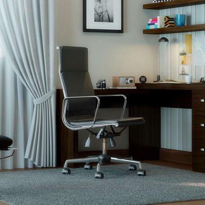 Cadeira de Escritório Presidente Giratória Eames Comfort Preta - Mobly Imagem de Cadeira de Escritório Presidente Giratória Eames Comfort Preta