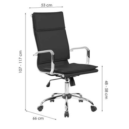 Cadeira de Escritório Presidente Giratória Eames Comfort Preta - Mobly Imagem de Cadeira de Escritório Presidente Giratória Eames Comfort Preta