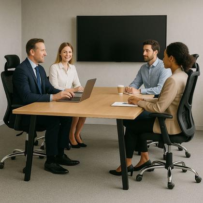 Imagem de Cadeira De Escritório Presidente Giratória Ergonômica 130kg