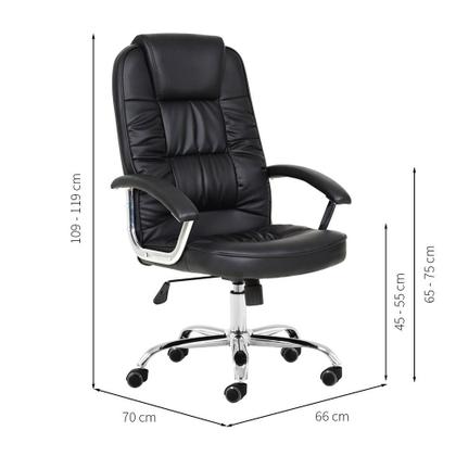 Imagem de Cadeira de Escritório Presidente Giratória Finland Preta