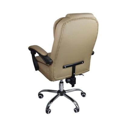 Imagem de Cadeira De Escritório Presidente Reclinável Ergonômica Bege