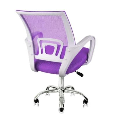 Imagem de Cadeira De Escritório Secretária Base Cromada Com Rodinha Fortt Lisboa Roxa - Csf02-rx