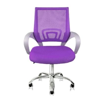 Imagem de Cadeira De Escritório Secretária Base Cromada Com Rodinha Fortt Lisboa Roxa - Csf02-rx