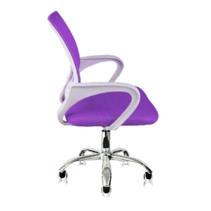 Imagem de Cadeira De Escritório Secretária Base Cromada Com Rodinha Fortt Lisboa Roxa - Csf02-rx