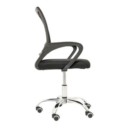 Imagem de Cadeira de Escritorio Secretaria Base Cromada Com Rodinhas Bederme