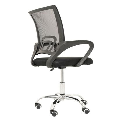 Imagem de Cadeira de Escritorio Secretaria Base Cromada Com Rodinhas Bederme