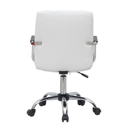 Imagem de Cadeira de Escritório Secretária Giratória Fitz Branca