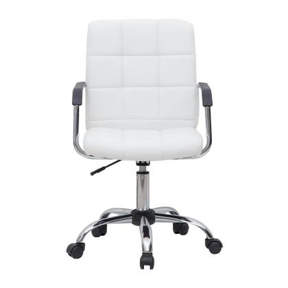 Imagem de Cadeira de Escritório Secretária Giratória Fitz Branca