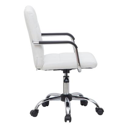 Imagem de Cadeira de Escritório Secretária Giratória Fitz Branca
