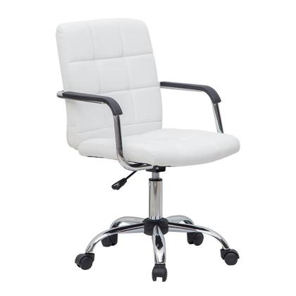Imagem de Cadeira de Escritório Secretária Giratória Fitz Branca
