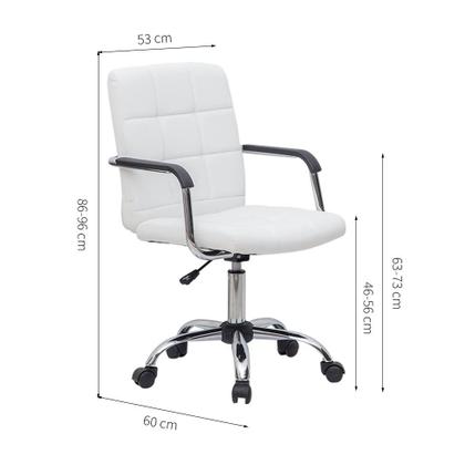 Imagem de Cadeira de Escritório Secretária Giratória Fitz Branca