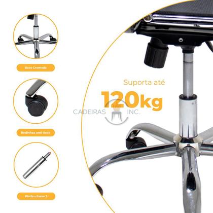 Imagem de Cadeira de Escritório Simples Tela Mesh Diretor Preta