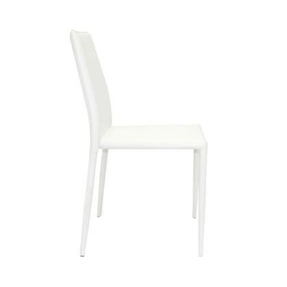 Imagem de Cadeira De Jantar Amanda Pvc Branca Rivatti Kit 6 Unidades