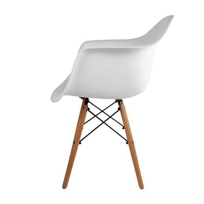 Imagem de Cadeira de Jantar Charles Eames com Braço I Branca