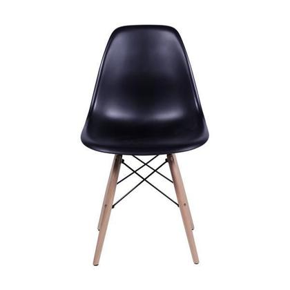 Imagem de Cadeira De Jantar Design Eiffel Charles Eames Dkr Preto