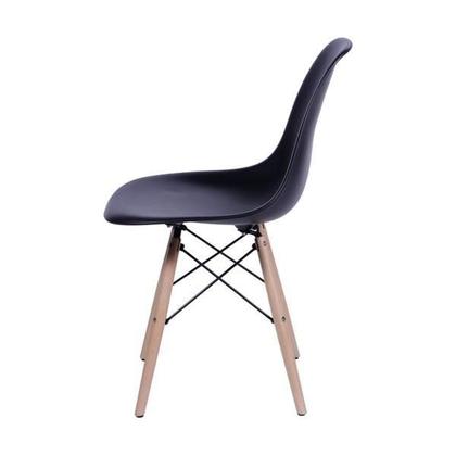 Imagem de Cadeira De Jantar Design Eiffel Charles Eames Dkr Preto