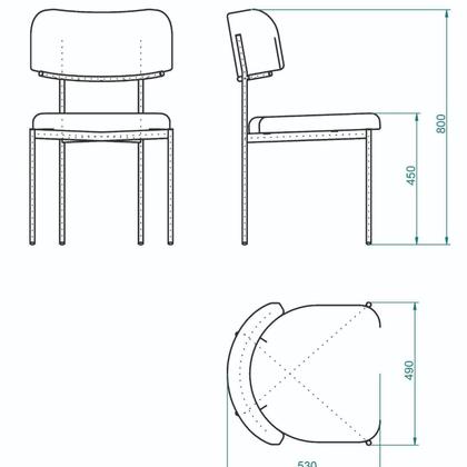 Imagem de Cadeira de Jantar Estofada para Sala e Cozinha Brisa