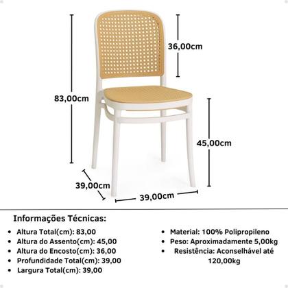 Imagem de Cadeira De Jantar Roma Para Sala E Cozinha - Branco