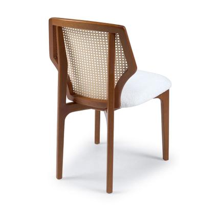 Imagem de Cadeira de Madeira Estofada Raia com Encosto em Tela Portuguesa