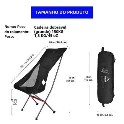 Imagem de Cadeira de Pesca Dobrável e Portátil para Camping, Piquenique e Viagens