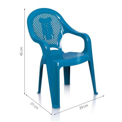 Cadeira de Plástico Infantil Decorada Azul - Mobly Imagem de Cadeira de Plástico Infantil Decorada Azul