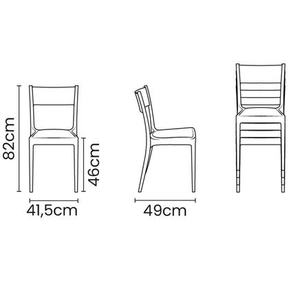 Imagem de Cadeira de Polipropileno e Fibra de Vidro Summa Eco Diana 4un - Tramontina
