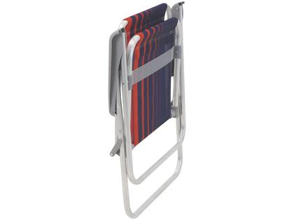 Imagem de Cadeira de Praia Alta Tramontina Basic Samoa Azul Escuro e Laranja