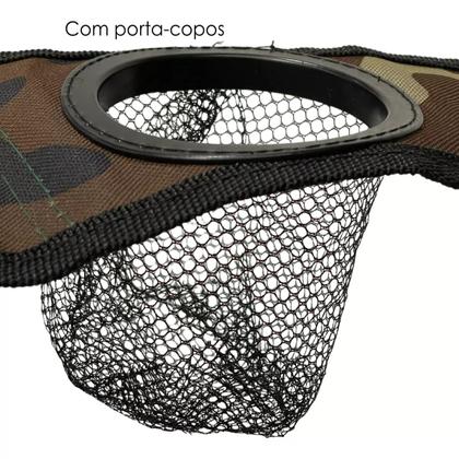 Imagem de Cadeira De Praia/camping Dobrável Camuflado Bolsa Transporte