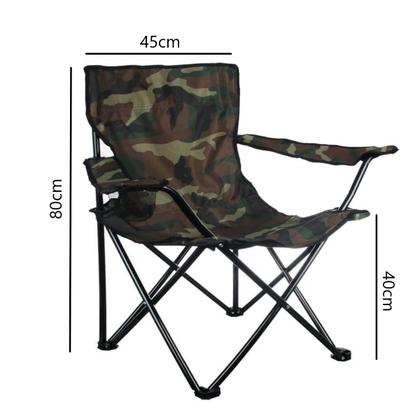 Imagem de Cadeira De Praia/camping Dobrável Camuflado C/ Porta Copo