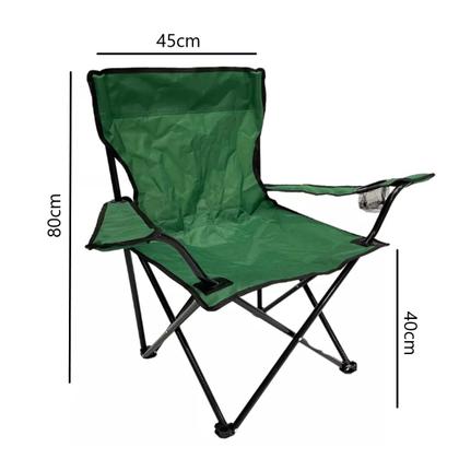 Imagem de Cadeira De Praia/camping Dobrável Verde C/ Bolsa Transporte